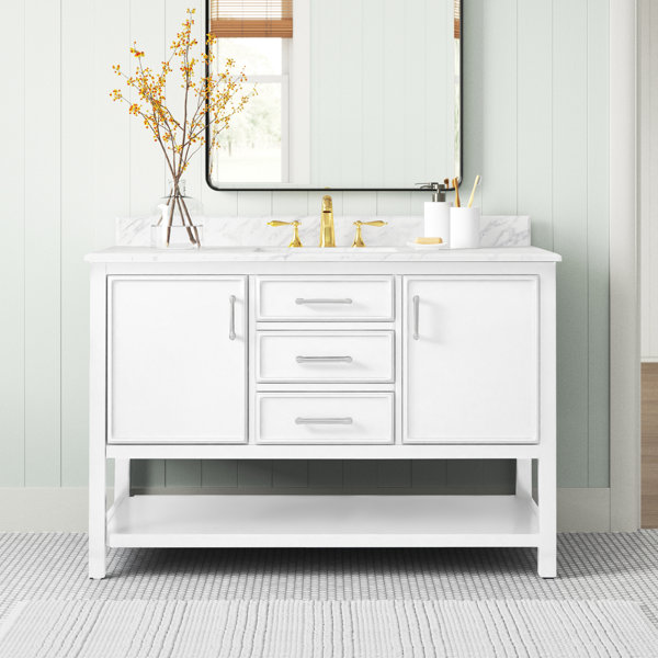 Breakwater Bay Tona 49'' Single Bathroom Vanity with Marble Top